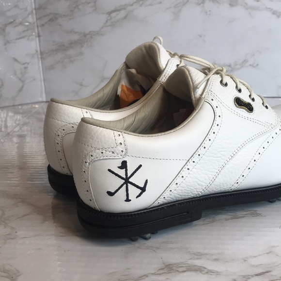 Footjoy white my joys outdoor golf shoes size 10 M - Picture 5 of 9
